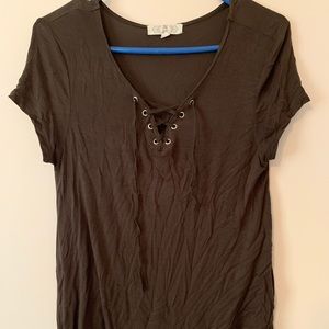 Green flowy long blouse